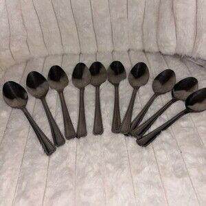 Unbranded Braided Rope Edge Stainless China Place Soup Spoons Lot of 10